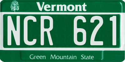 VT license plate NCR621