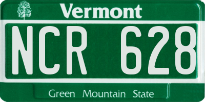 VT license plate NCR628