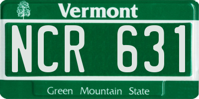 VT license plate NCR631