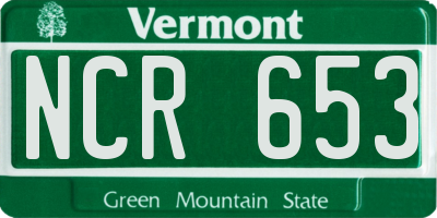 VT license plate NCR653
