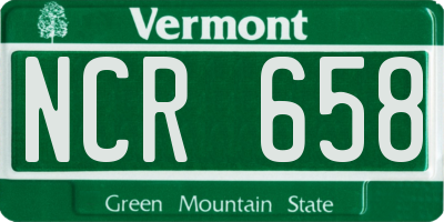 VT license plate NCR658