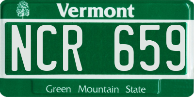 VT license plate NCR659