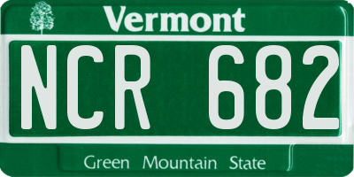 VT license plate NCR682