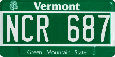 VT license plate NCR687