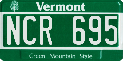 VT license plate NCR695