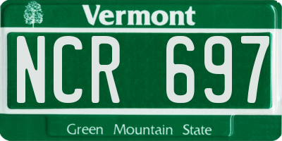 VT license plate NCR697