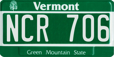 VT license plate NCR706