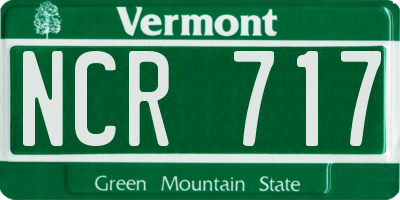 VT license plate NCR717