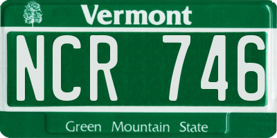 VT license plate NCR746