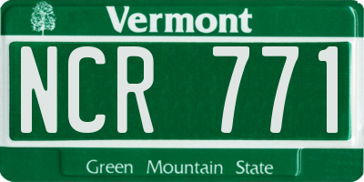 VT license plate NCR771