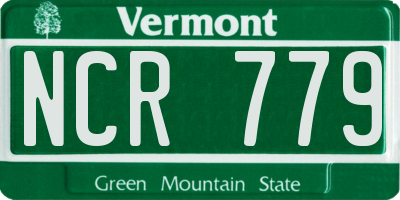 VT license plate NCR779