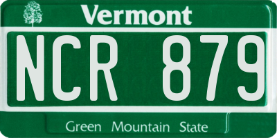 VT license plate NCR879
