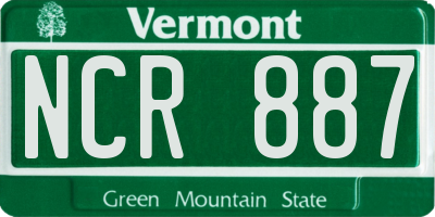VT license plate NCR887