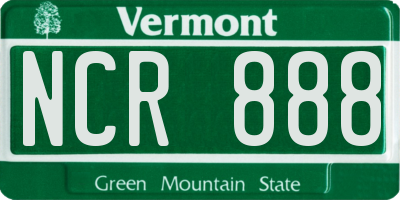 VT license plate NCR888