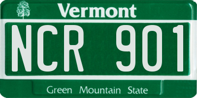 VT license plate NCR901
