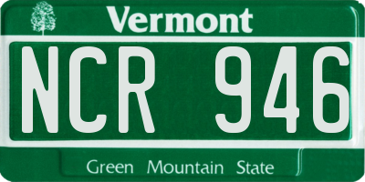 VT license plate NCR946