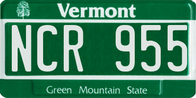 VT license plate NCR955