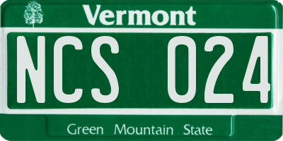 VT license plate NCS024
