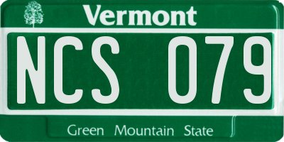 VT license plate NCS079