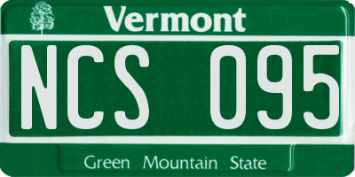 VT license plate NCS095