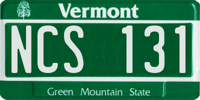 VT license plate NCS131