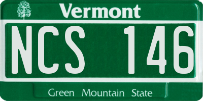 VT license plate NCS146