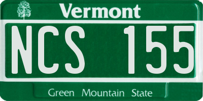 VT license plate NCS155
