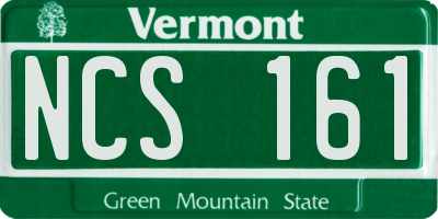 VT license plate NCS161
