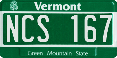 VT license plate NCS167