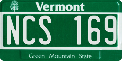 VT license plate NCS169