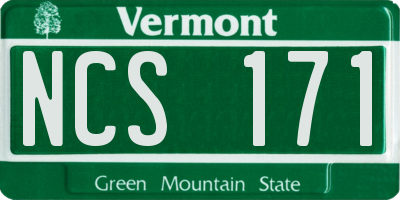 VT license plate NCS171