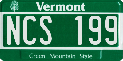 VT license plate NCS199