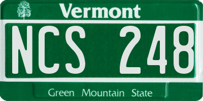 VT license plate NCS248