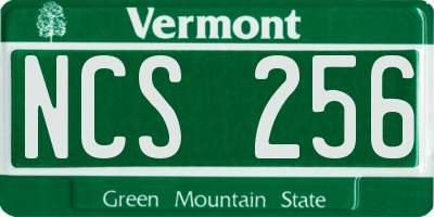 VT license plate NCS256