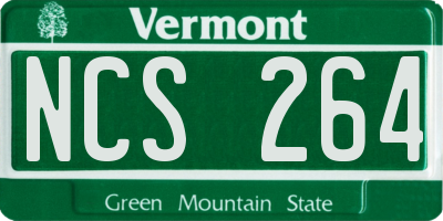 VT license plate NCS264