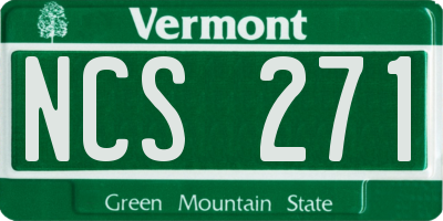 VT license plate NCS271