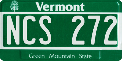 VT license plate NCS272