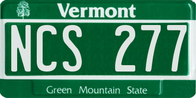 VT license plate NCS277