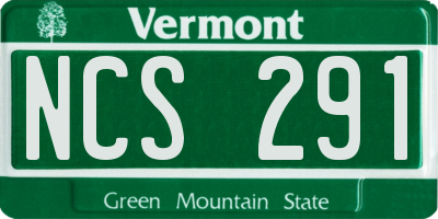VT license plate NCS291