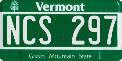 VT license plate NCS297