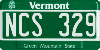 VT license plate NCS329