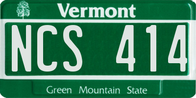 VT license plate NCS414