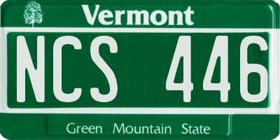 VT license plate NCS446