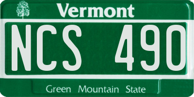 VT license plate NCS490