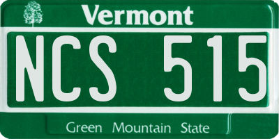 VT license plate NCS515