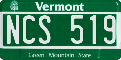 VT license plate NCS519