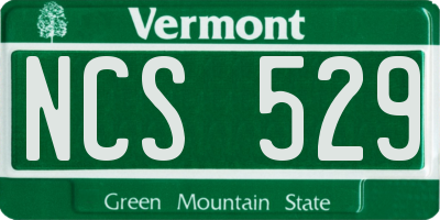 VT license plate NCS529