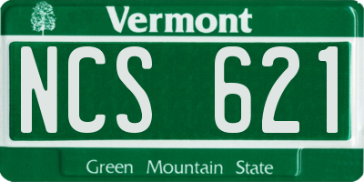 VT license plate NCS621