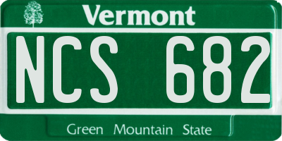 VT license plate NCS682