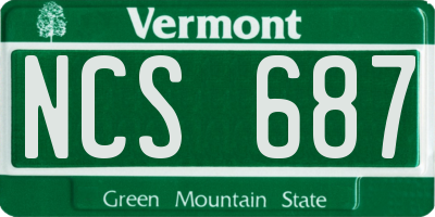 VT license plate NCS687